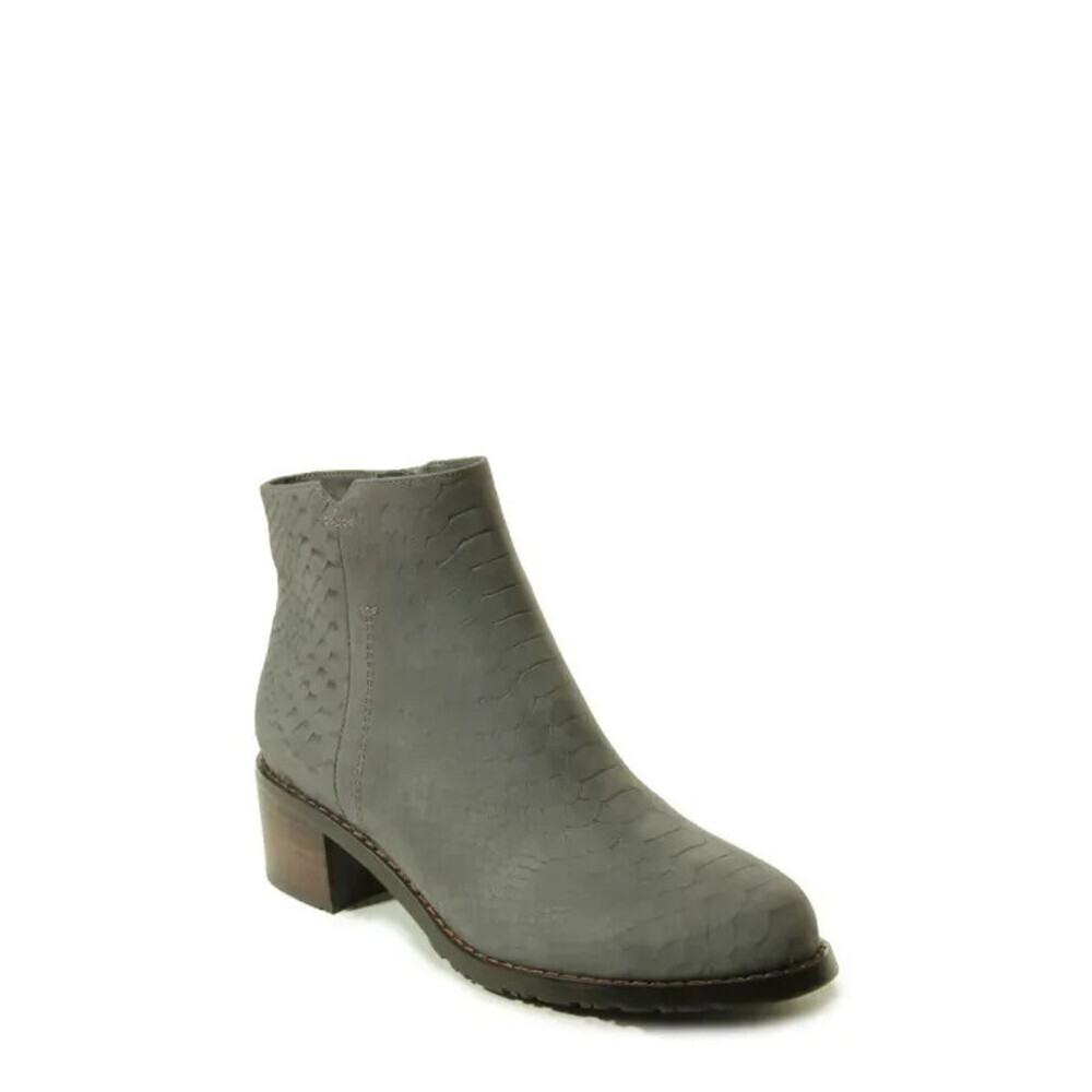 Vaneli Udette Boots Womens US 11 Gray Snakeskin Leather Ankle Bootie JOBB1798